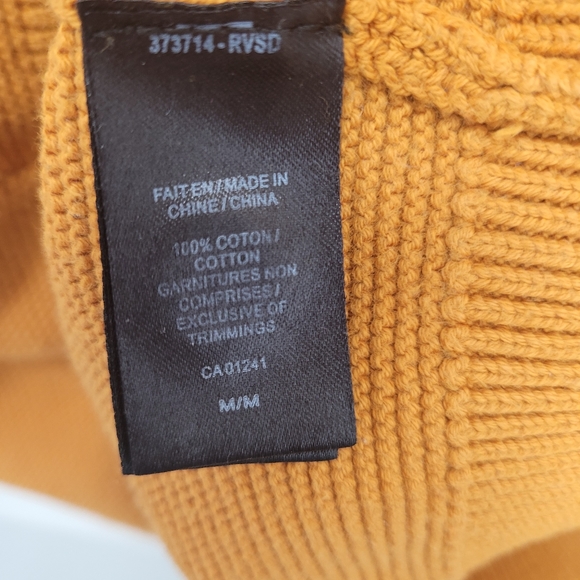 DJAB Sweater Orange Knit V Neck Size M - Picture 8 of 8